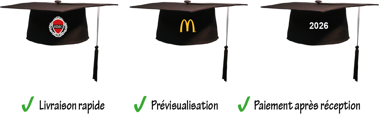 Toque diplome avec marquage Toque diplome avec marquage